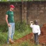 Me and Kure Shoveling Some Nigerian Dirt